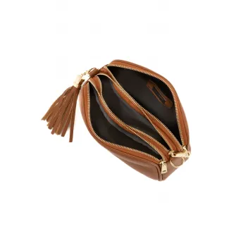 Mia Tomazzi, Geanta crossbody din piele Gradisca, Scortisoara