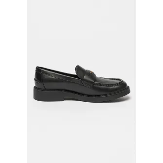 Michael Kors, Pantofi loafer de piele cu logo, Negru, 6