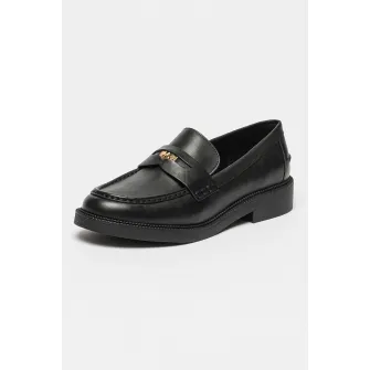 Michael Kors, Pantofi loafer de piele cu logo, Negru, 6