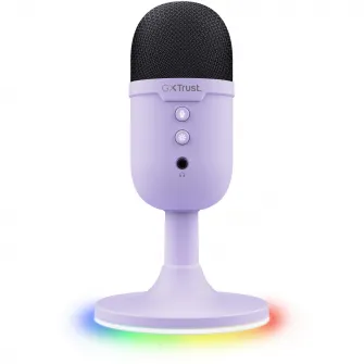 Microfon Gaming Trust GXT234P YUNIX, USB, Iluminare RGB, Cardioid, microphone mute, lights on/off, Mov