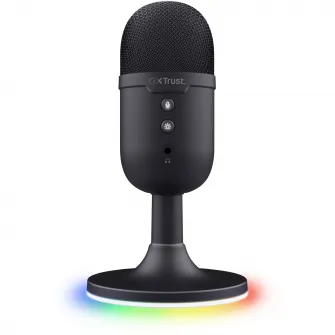Microfon Gaming Trust GXT234P YUNIX, USB, Iluminare RGB, Cardioid, microphone mute, lights on/off, Negru