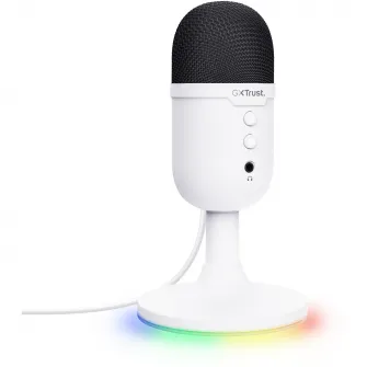 Microfon Gaming Trust GXT234P YUNIX, USB, Iluminare RGB, Cardioid, microphone mute, lights on/off, Alb