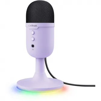 Microfon Gaming Trust GXT234P YUNIX, USB, Iluminare RGB, Cardioid, microphone mute, lights on/off, Mov