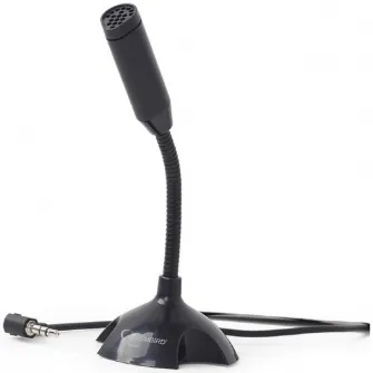 Microfon Gembird, jack 3.5 mm, Negru, MIC-D-02