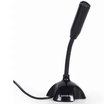 Microfon Gembird, jack 3.5 mm, Negru, MIC-D-02