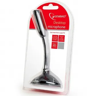 Microfon Gembird, jack 3.5 mm, Negru, MIC-D-02