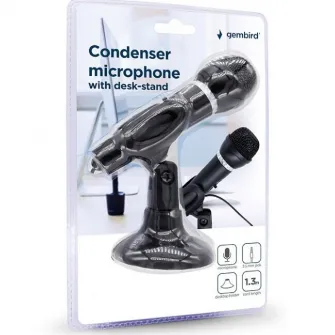 Microfon Gembird, jack 3.5 mm, Negru, MIC-D-04 x