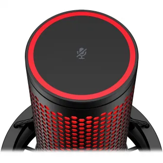 Microfon HyperX QuadCast 2, USB-C, pentru gaming, streaming si podcasting, control on-board, iluminare LED, stand antișoc demontabil, PC/Mac/PS5/PS4, negru