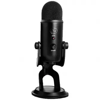 Microfon Profesional Blue Yeti USB, PC  Mac, Gaming, Podcast, Streaming, Recording, Multi-Pattern, Blackout