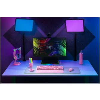 Microfon Razer Seiren V3 Chroma RGB USB, frecventa raspuns 20 Hz - 20000 Hz, sensibilitate 34 Db, Roz