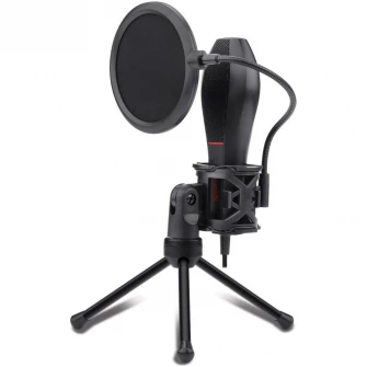 Microfon Redragon Quasar 2, omni-condenser, include stativ si pop filter, USB