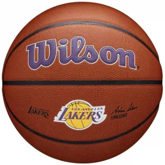 Minge baschet WILSON NBA Team Alliance, marimea 7, Maro/Mov/Galben