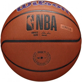 Minge baschet WILSON NBA Team Alliance, marimea 7, Maro/Mov/Galben