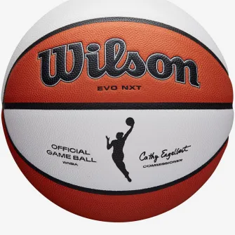Minge baschet Wilson WNBA OFFICIAL GAME BALL, marime 6, alb/portocaliu