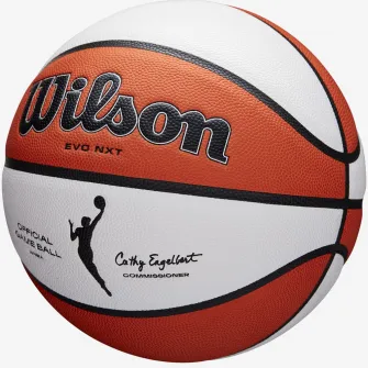 Minge baschet Wilson WNBA OFFICIAL GAME BALL, marime 6, alb/portocaliu