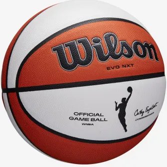 Minge baschet Wilson WNBA OFFICIAL GAME BALL, marime 6, alb/portocaliu