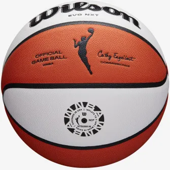 Minge baschet Wilson WNBA OFFICIAL GAME BALL, marime 6, alb/portocaliu