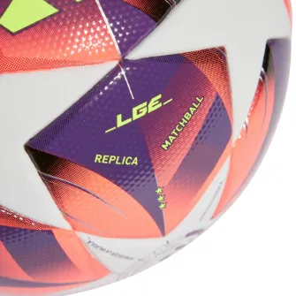 Minge fotbal Adidas WUCL League, marime 5, alb/portocaliu