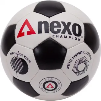 Minge fotbal Nexo CHAMPION, marimea 5, alb/negru
