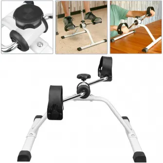 Mini bicicleta exercitii recuperare Techfit ,pedale cu forma ergonomica,alb
