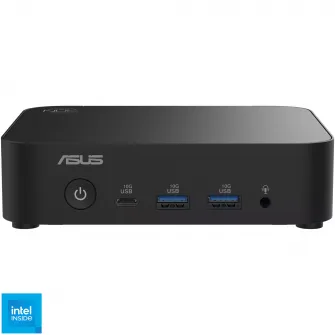 Mini PC Asus NUC 14 Essential RNUC14MNK2500002 cu procesor Intel® N250 pana la 3.8GHz, fara RAM, fara stocare, Intel® Graphics, No OS, EU cord, Black