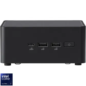 Mini PC Asus NUC 14 Pro RNUC14RVHU700002I cu procesor Intel Core Ultra 7 155H pana la 4.8GHz, fara RAM, fara stocare, Intel Arc