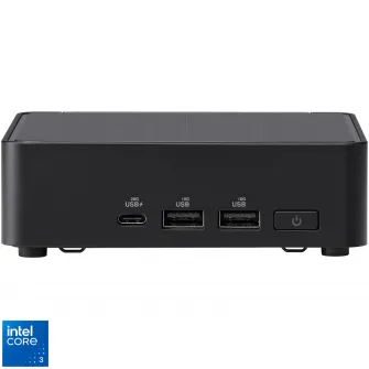 Mini PC Asus NUC 14 Pro RNUC14RVKI300000I cu procesor Intel® Core™ 3 100U pana la 4.7 GHz, fara RAM, fara stocare, Intel® Graphics, No OS, Negru