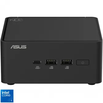 Mini PC Asus NUC 15 Pro Tall Kit/RNUC15CRHC500002 cu procesor Intel® Core™ 5 210H pana la 4.8GHz, fara RAM, fara stocare, Intel® Arc™ graphics, No OS, EU cord, Black