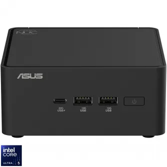 Mini PC Asus NUC 15 Pro Tall Kit/RNUC15CRHV500002 cu procesor Intel® Core™ Ultra 5 235H pana la 5.0GHz, fara RAM, fara stocare, Intel® Arc™ graphics, No OS, EU cord, Black