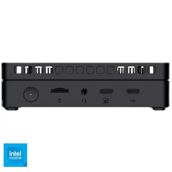 Mini PC Prestigio Solutions PSMPC100 cu procesor Intel® N100 pana la 3.4GHz, 8GB RAM, 256GB SSD, Intel® UHD Graphics, Windows 11 Pro, Negru
