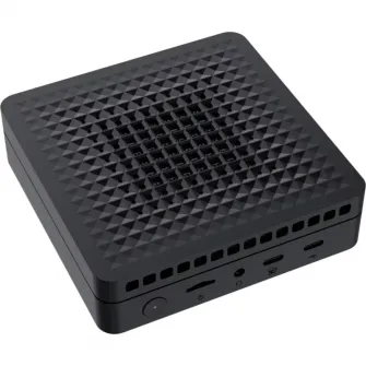 Mini PC Prestigio Solutions PSMPC100 cu procesor Intel® N100 pana la 3.4GHz, 8GB RAM, 256GB SSD, Intel® UHD Graphics, Windows 11 Pro, Negru