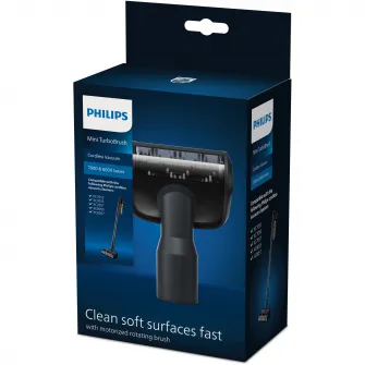 Mini perie turbo Philips XV1684/01, compatibil cu gama Philips Aqua seriile 7000, 8000, pentru indepartarea parului de animale de pe tapiterie, scaune si covoare