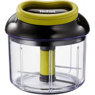 Mini Tocator manual Tefal 5 Second, 900 ml, lame inox, verde - negru