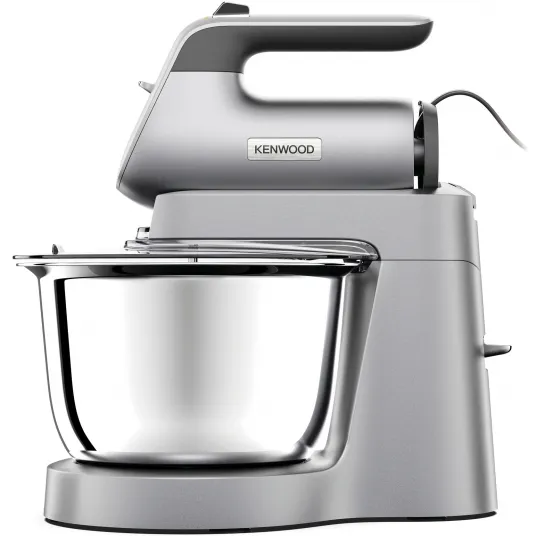Mixer cu bol KENWOOD HMP54.000SI CHEFETTE, 650 W, bol inox 3.5 l, 5 accesorii, viteza variabila + Puls, argintiu