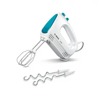 Mixer de mana Bosch MFQ2210D, 375W, 4 viteze + Turbo, Alb/Albastru