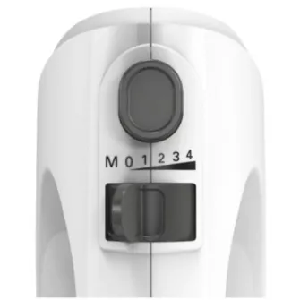 Mixer de mana Bosch MFQ24200, 400W, 4 viteze + Turbo, Alb/Inox