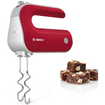 Mixer de mana Bosch MFQ40303, 500 W, 5 viteze + Turbo ,Rosu