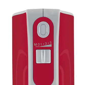 Mixer de mana Bosch MFQ40303, 500 W, 5 viteze + Turbo ,Rosu