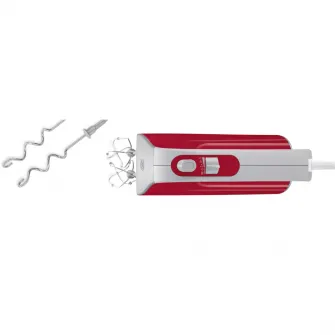 Mixer de mana Bosch MFQ40303, 500 W, 5 viteze + Turbo ,Rosu