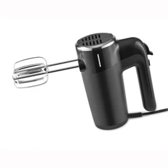 Mixer de mana Heinner HM-300BK, 300W, 6 viteze+turbo, 2 seturi accesorii inox, Negru