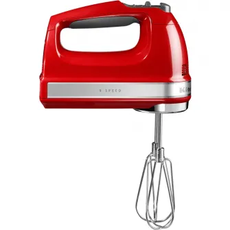 Mixer de mana KitchenAid 5KHM9212EER, 85 W, 1300rpm, 9 viteze, Rosu