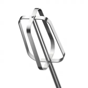 Mixer de mana Philips Viva Collection HR3740/00, 450 W, 5 viteze, Functie Turbo, Alb/Gri