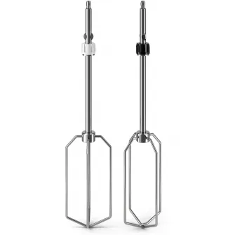 Mixer manual Philips seria 5000,HR3781/00, 500W, 5 viteze plus functie turbo, Pornire lina, Ecran LED, Design cu raza mare de actiune, Carlige din otel inoxidabil pentru aluat, Palete de sarma din otel inoxidabil, Negru