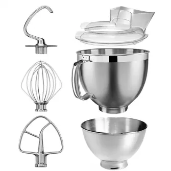 Mixer planetar Artisan Elegance KitchenAid 5KSM185PSEER 300 W, bol 4.8 L, Rosu