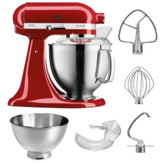 Mixer planetar Artisan Elegance KitchenAid 5KSM185PSEER 300 W, bol 4.8 L, Rosu
