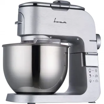 Mixer planetar FRAM FPM-K1500M, 1500W, bol inox 6L, 6 viteze si functie Pulse, Argintiu