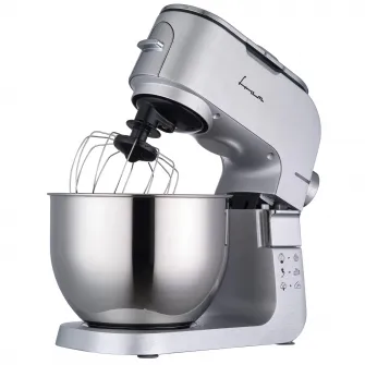 Mixer planetar FRAM FPM-K1500M, 1500W, bol inox 6L, 6 viteze si functie Pulse, Argintiu