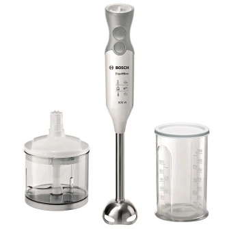 Mixer vertical Bosch MSM66120, 600 W, 12 Viteze + Functie Turbo, Minitocator, Alb/Gri