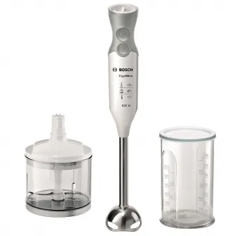 Mixer vertical Bosch MSM66120, 600 W, 12 Viteze + Functie Turbo, Minitocator, Alb/Gri