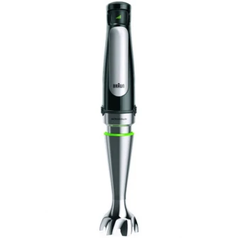 Mixer vertical Braun MQ7075X, 1000 W, Pahar gradat 0.6 l, Procesor alimente 1.5l, Tel, viteza variabila, Negru